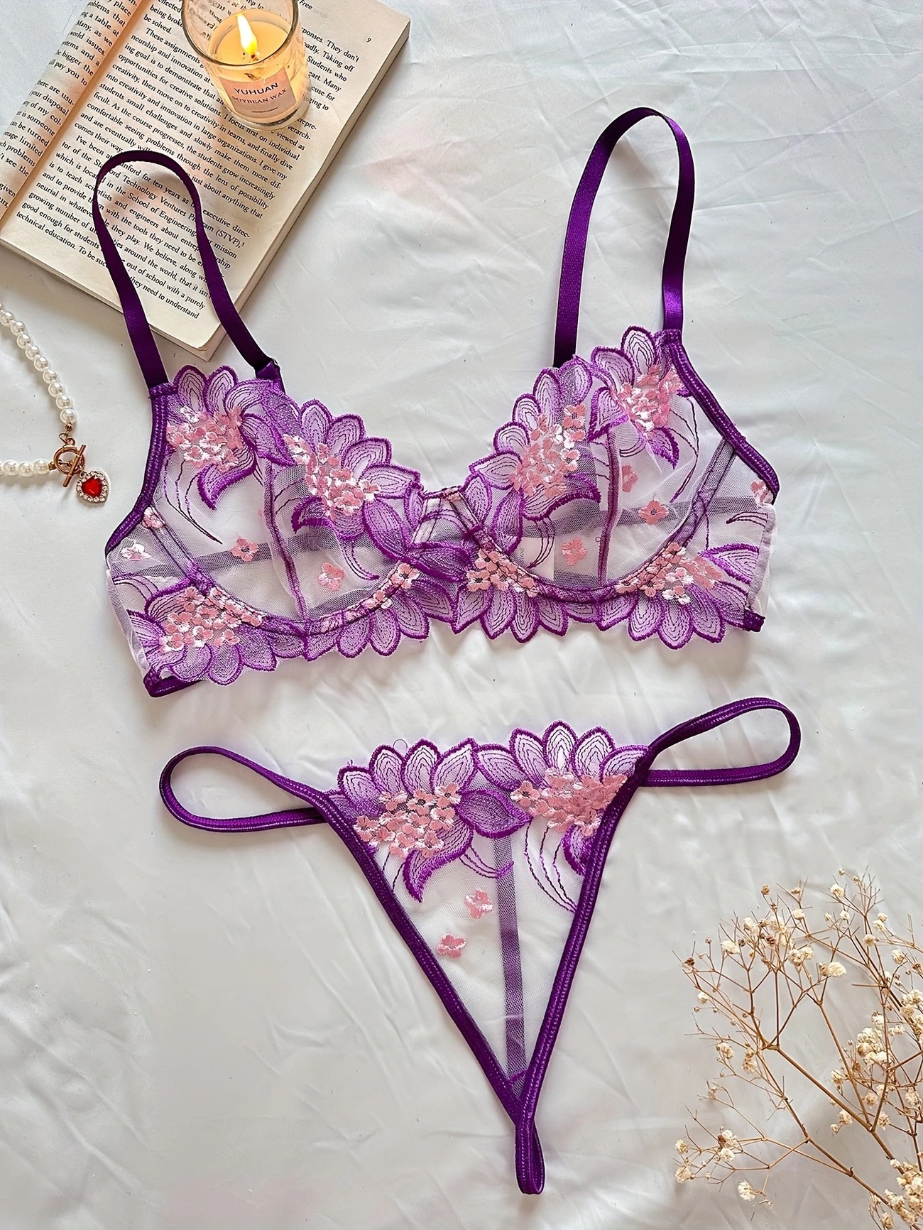 Lace & Floral-Embroidery-Lingerie